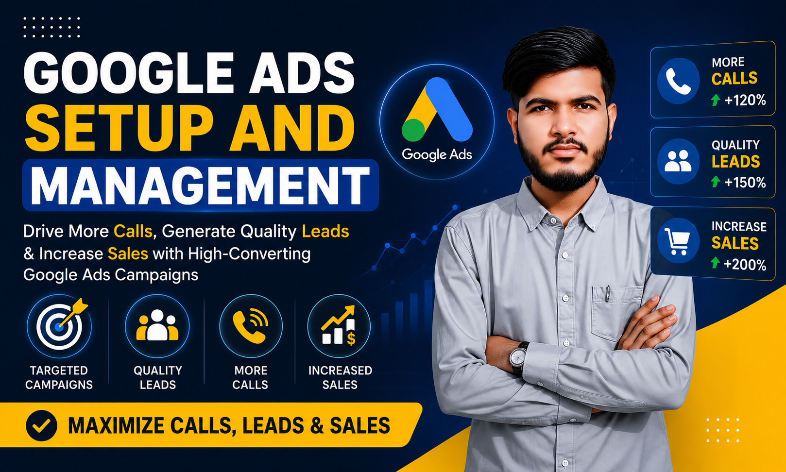 Professional Google Ads Setup, Google Ads Fix, Campaign Optimization, GA4 Conversion Tracking, Google Tag Manager Setup, Google Merchant Center Setup and Suspension Fix Services by Ibrahim Khan.