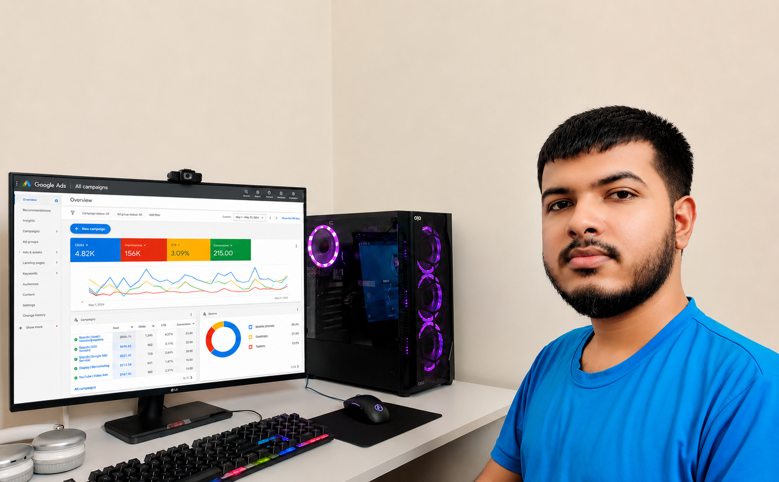 Professional Google Ads Setup, Google Ads Fix, Campaign Optimization, GA4 Conversion Tracking, Google Tag Manager Setup, Google Merchant Center Setup and Suspension Fix Services by Ibrahim Khan.